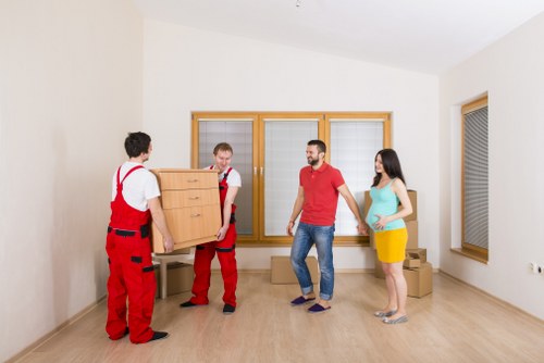 Professional flat removals planning in Rayners Lane apartment building