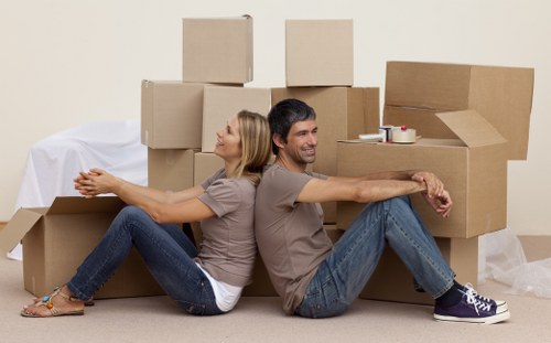 Office furniture dismantling and setup during a Raynerslane relocation