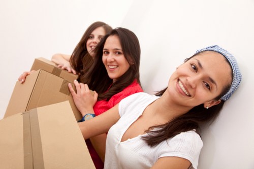 Packing boxes and household items for removals in Raynerslane