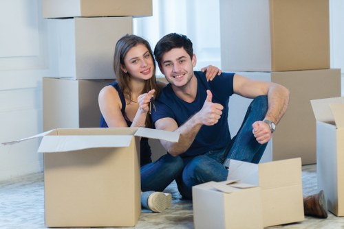Careful loading of furniture and boxes for a small removal job