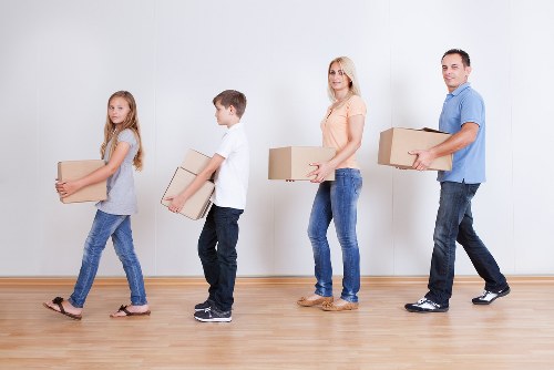 Packed household items prepared for Raynerslane long-term storage